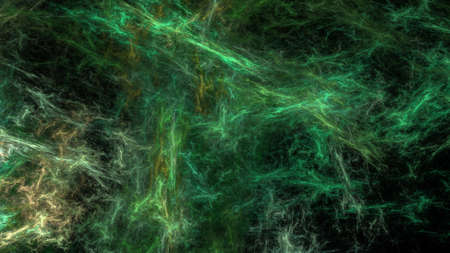 Abstract background of colored glowing lines of fractals of different-colored circles, nebulae, flares. Ultra-modern design for notebook covers and fabrics.の写真素材