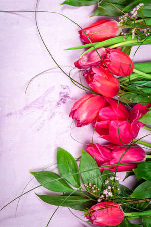 beautiful background with flowers . Spring summer border template floral background. Light air delicate artistic image, free space.の写真素材