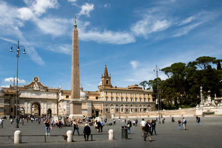 Popolo Square in Rome, Italy   のeditorial素材