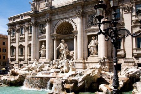 Baroque Trevi Fountain  Fontana di Trevi  in Rome, Italy の写真素材