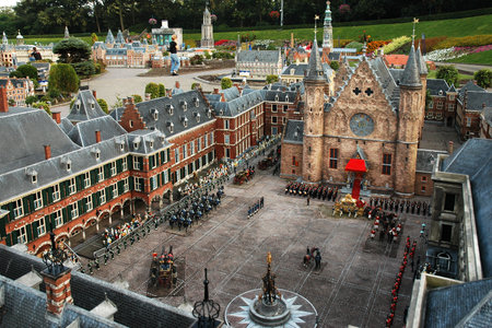 Netherlands in miniature in the Madurodam open air museum, The Hague, Hollandのeditorial素材
