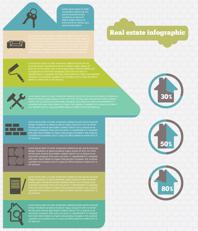 Real estate infographic set vector illustration のイラスト素材