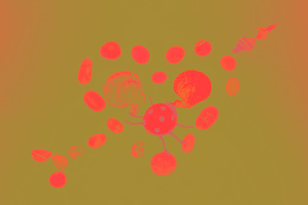 heart rocks with a love bug inの写真素材