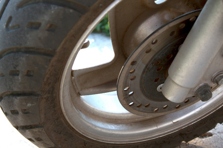 scooter wheel with a brakes