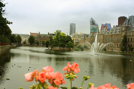 The Binnenhof is a complex of buildings in the city centre of The Hague, next to the Hofvijver lake.のeditorial素材