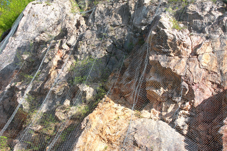 safety net above the roadの写真素材