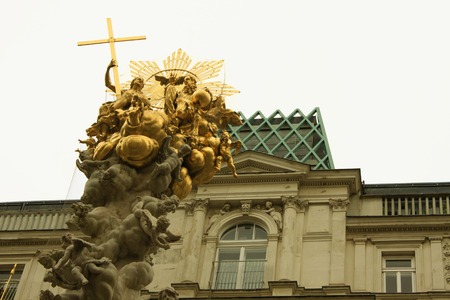 Vienna, graben street with Pestsaule monumentの写真素材