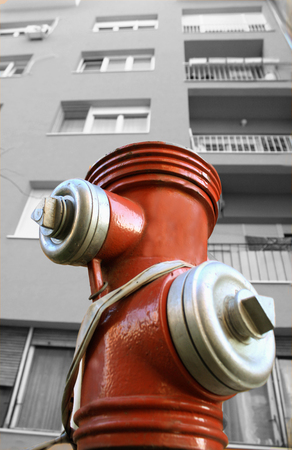 Red Hydrant image in B/W