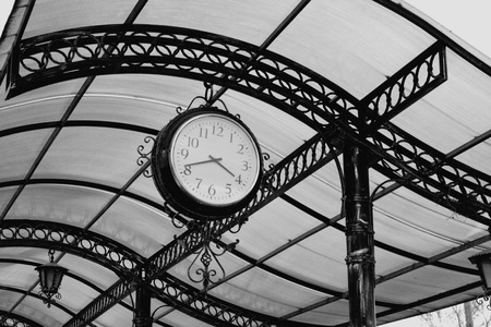 old retro clock of one central stationのeditorial素材