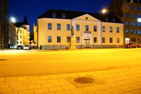 Frans Suell monument in in the old town of Malmo, Swedenのeditorial素材