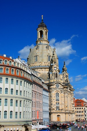 Dresden, Germany. Frauenkirche in the ancient city of Dresd - Germanyのeditorial素材
