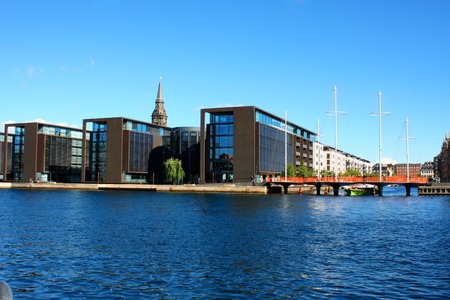 Copenhagen, Denmark. Old Town of Copenhagen. Nyhavn district is one of the most famous landmark in Copenhagen.の写真素材