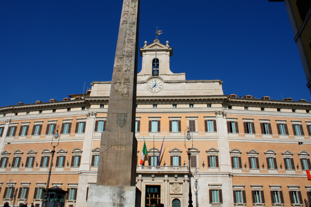 Palazzo Montecitorio is a palace in Rome and the seat of the Italian Chamber of Deputies.のeditorial素材