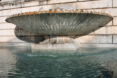 Piazza del Popolo (People's Square) named after the church of Santa Maria del Popolo in Rome, Italyの写真素材