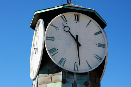 Clock Tower at Aker Brygge in Oslo, Norway