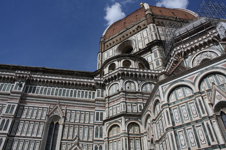 The Basilica di Santa Maria del Fiore (Basilica of Saint Mary of the Flower) in Florence, Italyの写真素材