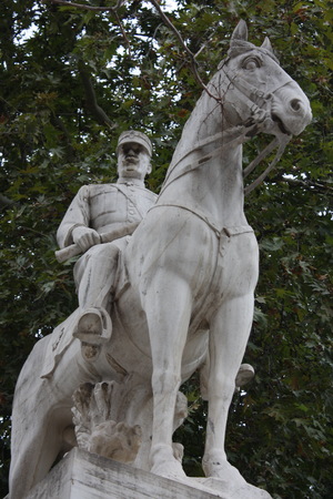King Constantine I on horseback, statue, Thessaloniki, Greeceのeditorial素材