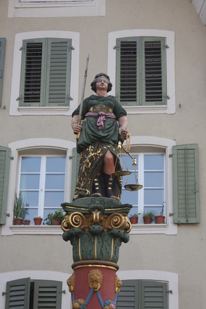 Der Gerechtigkeitsbrunnen in Aarau, Swissのeditorial素材