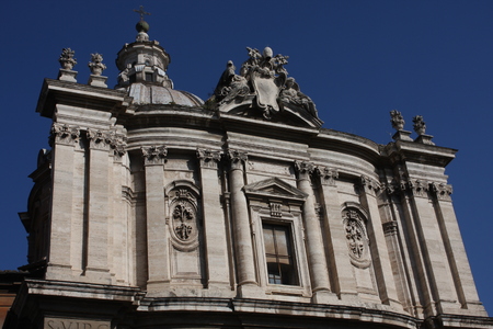 Church of the Saints Luca and Martina (Chiesa dei Santi Luca e Martina) in Rome, Italyの写真素材