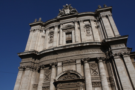 Church of the Saints Luca and Martina (Chiesa dei Santi Luca e Martina) in Rome, Italyの写真素材