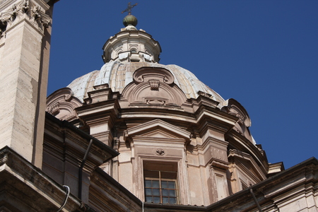 Church of the Saints Luca and Martina (Chiesa dei Santi Luca e Martina) in Rome, Italyの写真素材