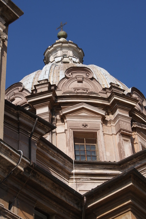 Church of the Saints Luca and Martina (Chiesa dei Santi Luca e Martina) in Rome, Italyの写真素材