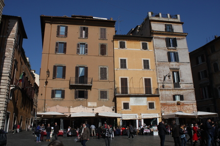 Bars on the Piazza del Pantheon, in Rome, Italyのeditorial素材
