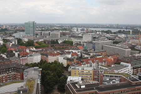 Skyline of Hamburg, Germanyのeditorial素材