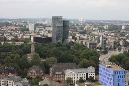 Skyline of Hamburg, Germanyのeditorial素材