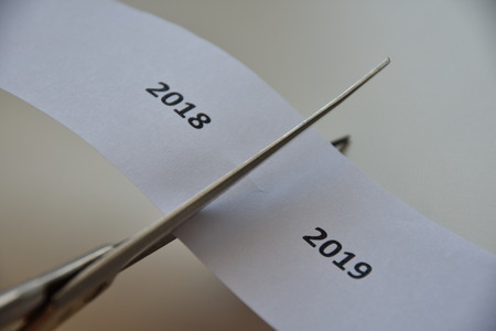 the contradiction between new year and past yearの写真素材