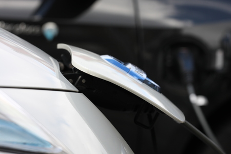 Plug in for Vehicle with an electric motor. Eco car.の写真素材