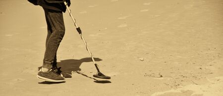 Metal Detector on Beachの写真素材