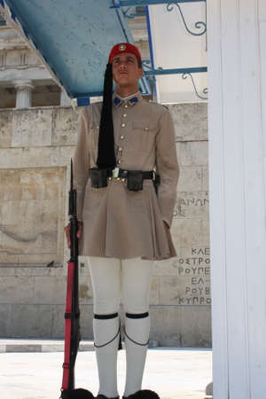 the Evzones or Evzonoi - Greek soldiersのeditorial素材