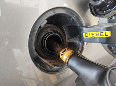 Diesel car tankの写真素材