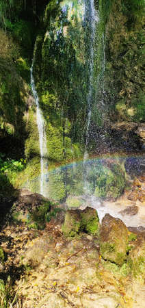 Over 25 meters Waterfall in Europe (Balkan, Serbia)の写真素材