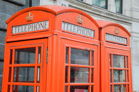 Amazing Red London Telephone boxesのeditorial素材