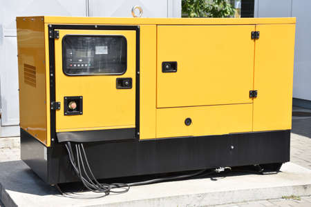 Auxiliary Diesel Generator for Emergency Electric Powerの写真素材