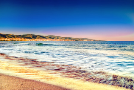 Sea and sky at sunset. Beautiful landscapeの写真素材