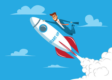 Start up business, flat design vector illustrationのイラスト素材