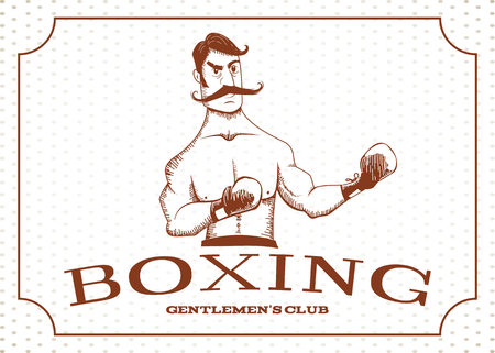 Vintage boxer stays in rackのイラスト素材
