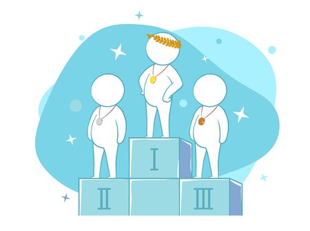 Winner award ceremonyのイラスト素材