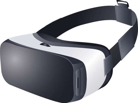 Virtual reality glasses, vr helmet, technology, simple vector illustration isolated on a white...
