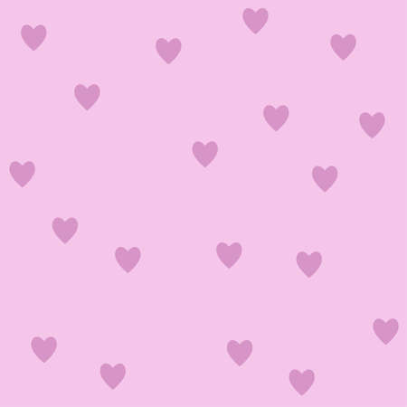 Simple cute seamless pattern with red hearts for packaging and fabric, flat vector illustrationのイラスト素材
