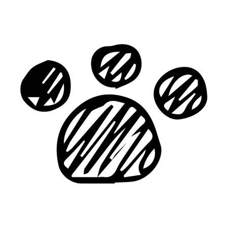 hand drawn doodle of animal footprint, Simple flat vector illustrationのイラスト素材