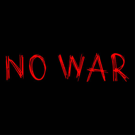 Vector illustration in the form of the message no war. Grunge designのイラスト素材