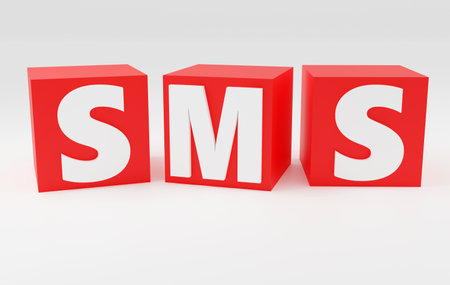 Mobile smartphone and chat minimal concept for social media, messages or SMS. 3D rendering Illustration.の写真素材