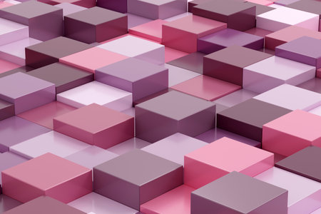 3d rendered abstract soft purple background with square shape wallpaperの写真素材