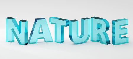 3d alphabet, glass letters shape on gray background, 3d render, sign nature Funny design conceptの写真素材