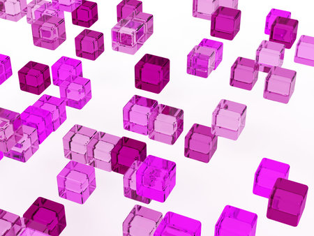 3d rendered abstract bright purple background with square shape wallpaper