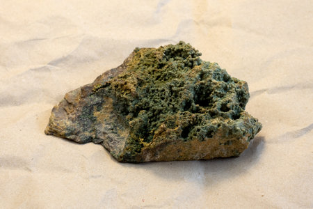 Raw jasper stone narrow focus line, shallow depth of field macrophoto